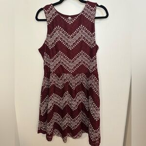 Maroon lace short Dress